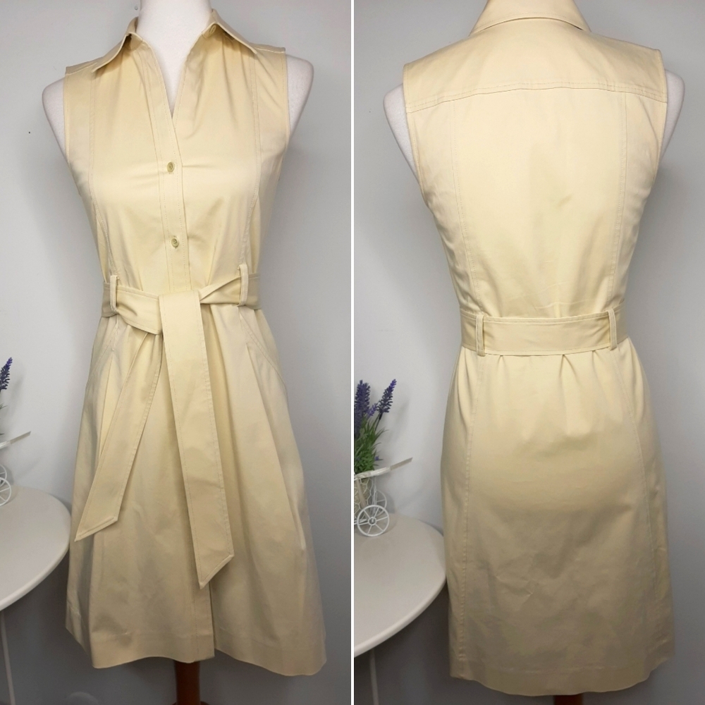 Theory Cream Sleeveless Dress size 2